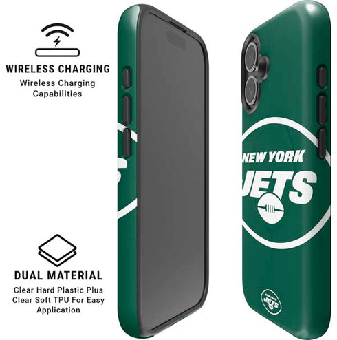 NFL New York Jets Large Logo iPhone 16 Plus Magsafe Impact Case